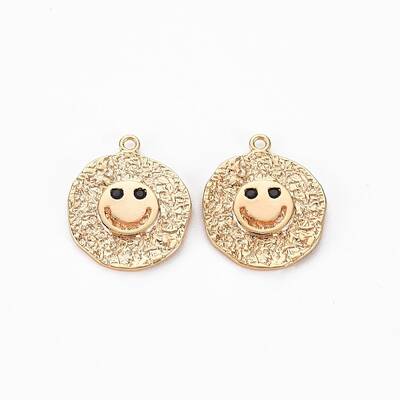 Brass Micro Pave Black Cubic Zirconia Pendants