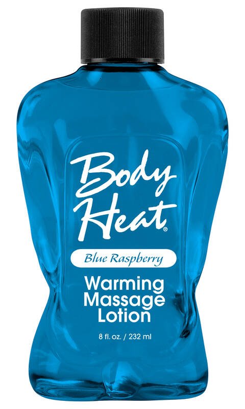 Body Heat Warming Massage Lotion - 8 Fl. Oz. - Blue Raspberry