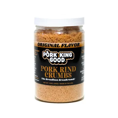 Pork King Good Pork Rind Crumbs Original Flavor - Zero Carb, Breadcrumb and Panko Substitute