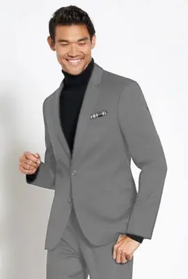 Suit And Turtleneck Combo - Turtleneck Prom Outfits - Prom Turtleneck   Black Suit