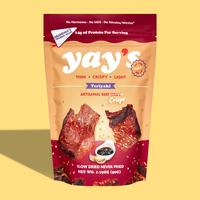 Yay's Teriyaki Beef Crisps - High Protein 14g Per Serving, Gluten-Free, Slow-Dried, Healthy Snack, 1.75oz Bag