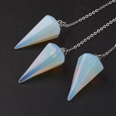 Opalite Hexagonal Pointed Dowsing Pendulums