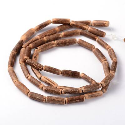 Natural Coconut Column Bead Strands