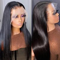 13x6 Lace Front Wig Human Hair Wigs Straight 13x4 HD Transparent Brazilian Hair Lace Frontal Wig For Women Pre Plucked With B...