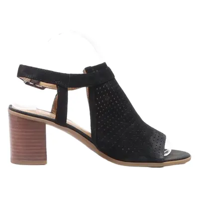 FRANCO SARLO Strappy Heels Black Suede Womens UK 5.5