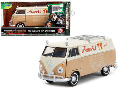 Volkswagen Bus WheelJack Tan and Beige Franks TV Repair Transformers: Rise of the Beasts (2023) Movie Hollywood Rides Series ...
