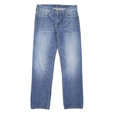 GUESS Lincoln Mens Jeans Blue Slim Straight Stone Wash W32 L32
