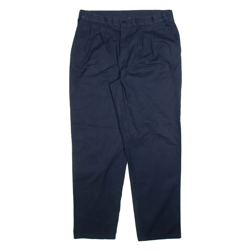 DICKIES Womens Trousers Blue Relaxed Tapered W36 L32