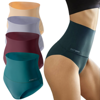 FINETOO Unite Store 4PCS Women  Underwear Spandex Bikini Seamless Panties High Waisted Nylon Brief Basic Lingerie S-3XL Minim...