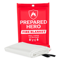 The Prepared Hero Emergency Fire Blanket - Simple and Easy to Use. Never Expires.