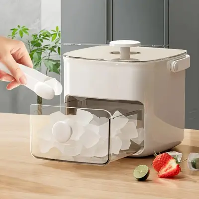 48 Ice Cube Maker with Easy Connector, Large Capacity Dual Layer Design, Food Grade Plastic Tray for Freezing, Essential Tool...