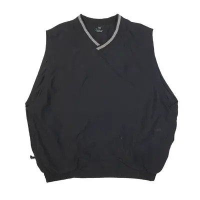 NIKE Sleeveless Sweatshirt Black V-Neck 90s Mens XL