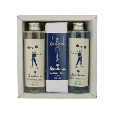 Bohemia Gifts & Cosmetics Sportsman Shower Gift Set for Men Shower Gel 250ml + Soap 145g + Hair Shampoo 250ml