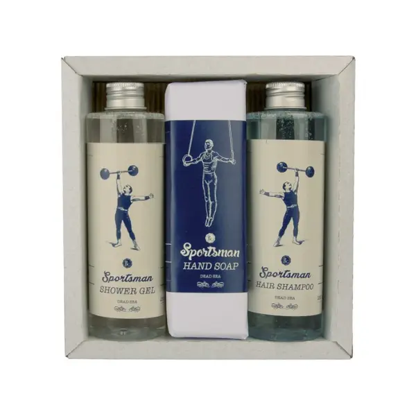 Bohemia Gifts & Cosmetics Sportsman Shower Gift Set for Men Shower Gel 250ml + Soap 145g + Hair Shampoo 250ml