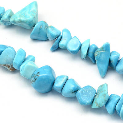Dyed Synthetic Turquoise Stone Bead Strands