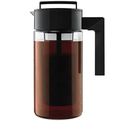 Cold Brew ice Coffee Maker Serve and Store Pitcher for Iced brew Coffee Leak Proof Airtight pitcher with Filter Cloud Lid Pou...