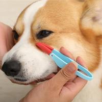 Soft Washable Pet Grooming Tool, Tear Stain Brush, Eye Excrement Comb with Handle, Tear Remover Comb for Cats and Dogs