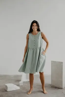 HAZEL dress in Sage Green | Size: M