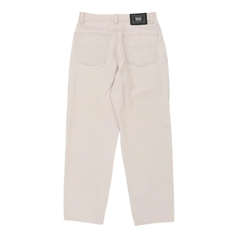 Versace Jeans - 30W UK 10 Cream Cotton Blend