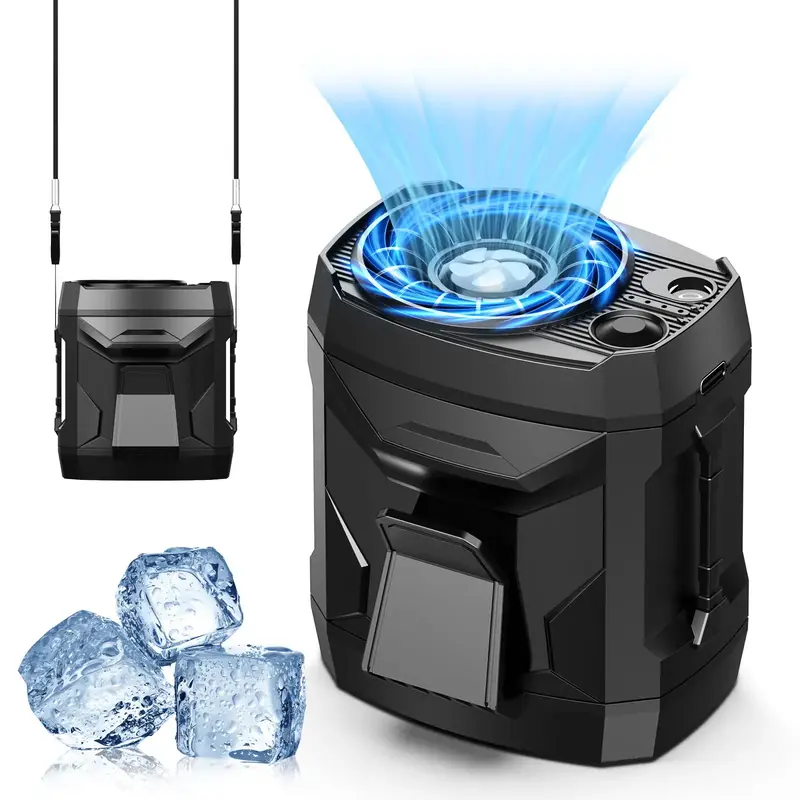 Portable Waist Fan, 3 IN 1 Hand Fan, Clip Fan, Cool Clip Fan under Shirt, 4 Speeds, LED Lights, 8000mAh Rechargeable Belt Fan...