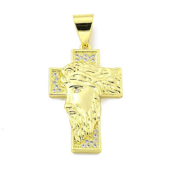 Rack Plating Brass Micro Pave Clear Cubic Zirconia Pendants
