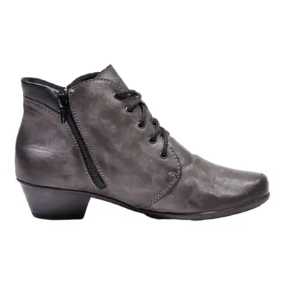 RIEKER Ankle Boots Grey Leather Womens UK 4