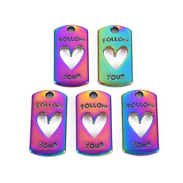 Rainbow Color Alloy Pendants