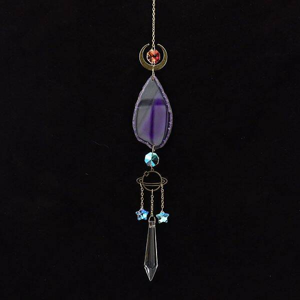 Natural Agate Piece Hanging Ornaments