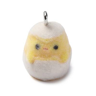 Flocky Resin Pendants
