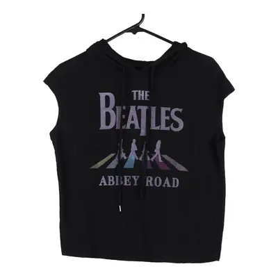 Sleeveless The Beatles Band Hoodie - Small Black Cotton