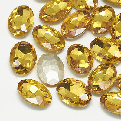 Pointed Back Glass Rhinestone Cabochons