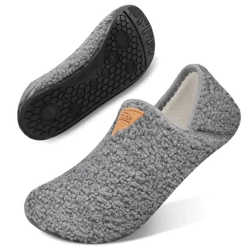 Black Friday Ultra-Soft Plush Slippers - Cozy, Non-Slip, Warm, and Breathable Winter Shoes with Soft Sole and Closed Toe Desi...