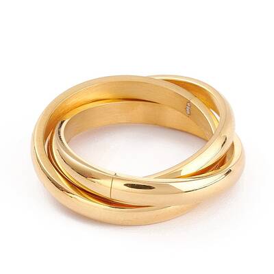 Ion Plating(IP) Unisex 304 Stainless Steel Finger Rings