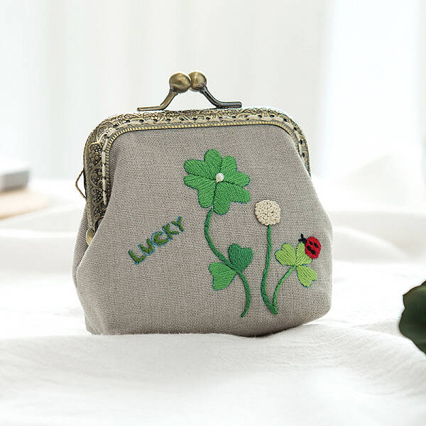 DIY Cosmetic Bag Embroidery Kit for Beginners