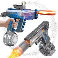 Automatic Electric Water Gun with Light Up, 26-32 FT Long Range Powerful Squirt Guns with 800ml Large Capacity for Adults Kid...