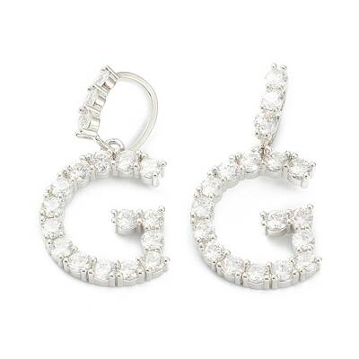 Brass Micro Pave Clear Cubic Zirconia Pendants