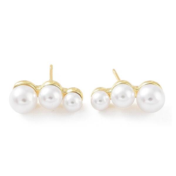 Rack Plating Brass Stud Earrings for Women