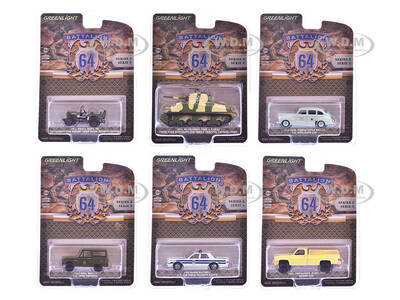 Battalion 64 Series 5 Set of 6 pieces 1/64 Diecast Models by Greenlight