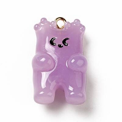Cartoon Opaque Resin Pendants