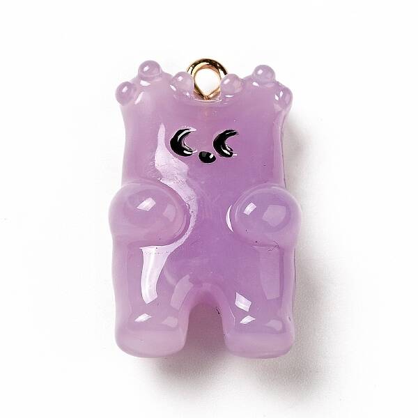 Cartoon Opaque Resin Pendants