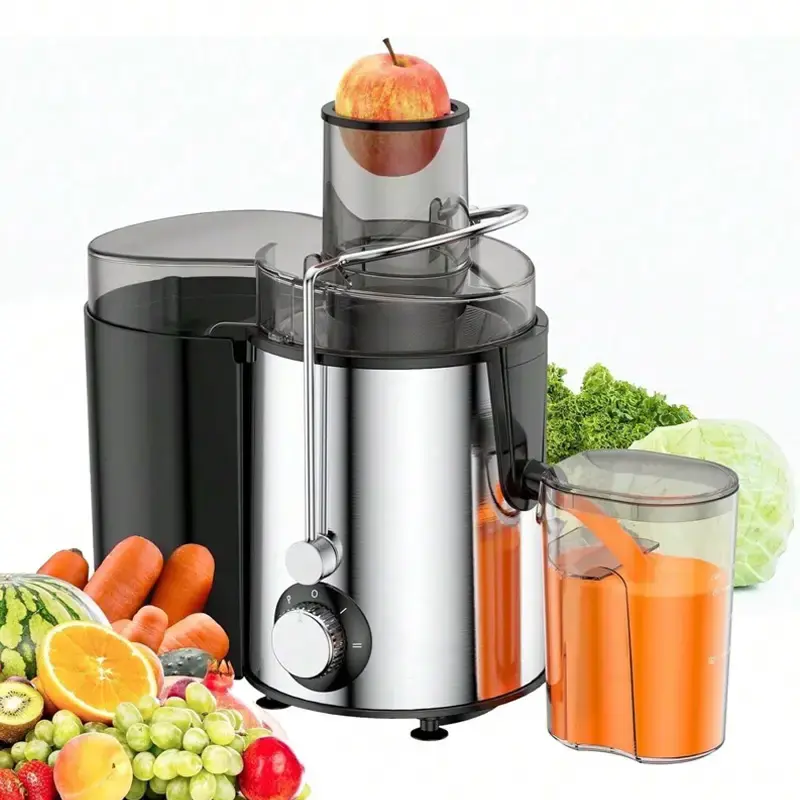 AORAN Large High Power Juicer with 3-Speed ​​Centrifugal Juicer, 3 Wide Feed Chute, Cleaning Brush and Cookbook - BPA F...