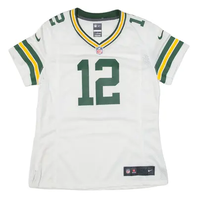 NIKE NFL Green Bay Packers Aaron Rodgers Womens Jersey White USA V-Neck M