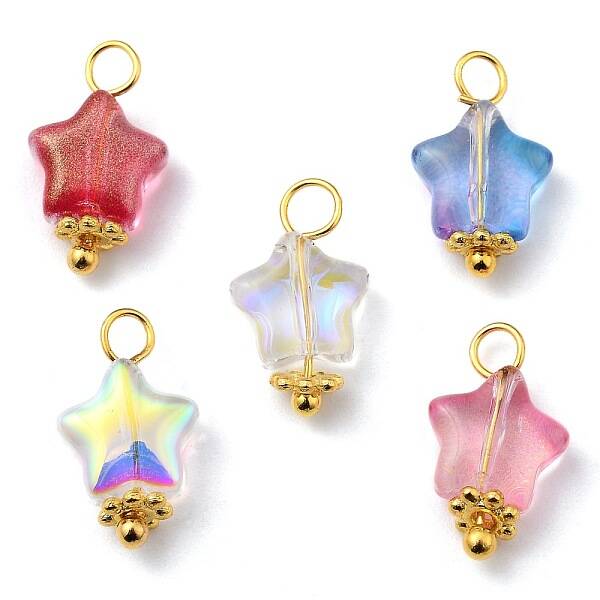 Electroplate Glass Charms