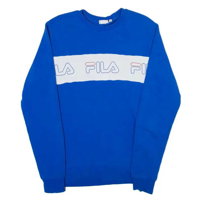 FILA Mens Sweatshirt Blue Crew Neck M