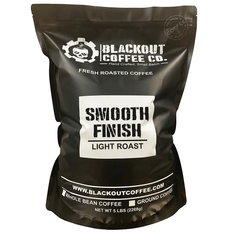 Smooth Finish Light Roast Coffee 5 LB - 100% Arabica Beans - Ground and Whole Bean Coffee - Coffee Company - Small Batch Coff...