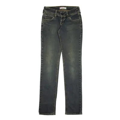 LEVI'S 571 Jeans Blue Denim Slim Straight Stone Wash Womens W26 L32