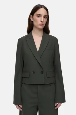 Jacket Fitted Blazer C97112-35p-22 Green-Weed | Color: GREEN WEED | Size: M