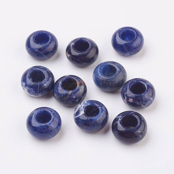 Natural Sodalite European Beads