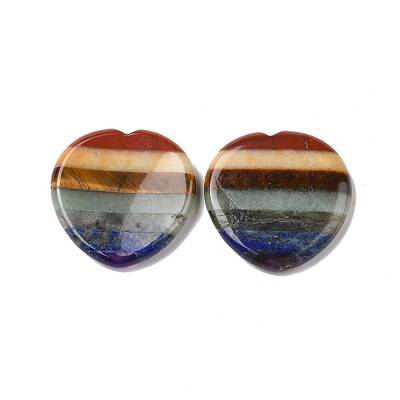 7 Chakra Heart Thumb Worry Stone for Anxiety Therapy