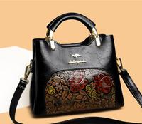Z84-New peony embossed handbag women's shoulder bag Large capacity shoulder crossbody bag
